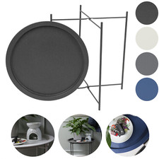 Matt Round Steel Tray Table