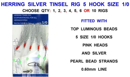 Herring silver tinsel rig - tinsel,