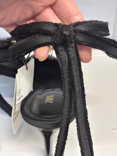 NEW ZARA SATIN HIGH SLINGBACK