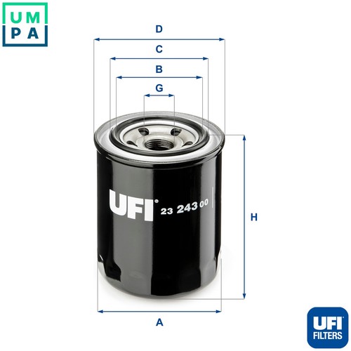 Oil filter 243 for - filter, 23.243.00