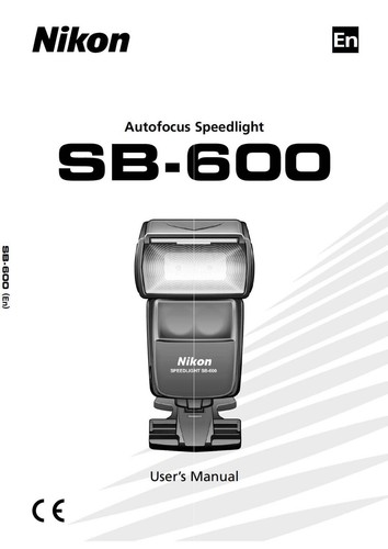 Nikon 600 speedlight - nikon, sb-600