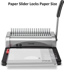 Binding Machine, 21-Hole, 450 Sheet, Spiral Binding Machine with Starter Kit 100