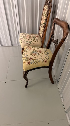 Pair vintage floral tapestry - pair,