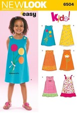 NEW LOOK 6504 CHILD'S DRESSES