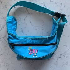 Ski Bum Bag Vintage Fanny Pack 80s Holiday Y2k Festival Bag Blue Bright Holiday