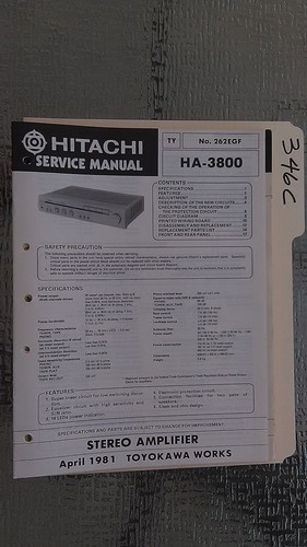 Hitachi 3800 service manual - service,
