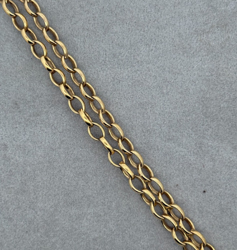 Gold necklace chain - necklace, oval