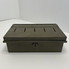 Vintage Cash Box Green Metal 5