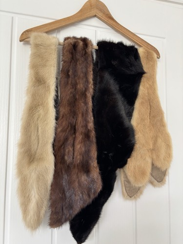 Vintage real fur collar - fur, bundle