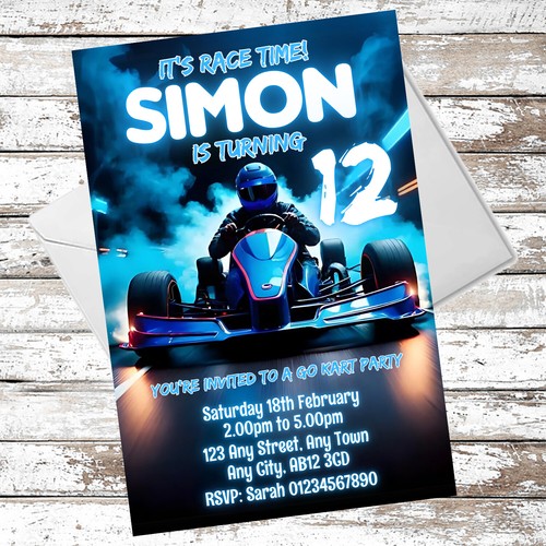 Personalised kart party - personalised,