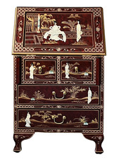Oriental Hand Painted Writing Bureau