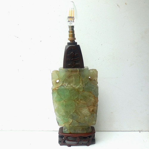 Vintage chinese carved - carved, greeen