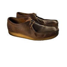 Clarks Originals Wallabee Shoes Mens Size 13 Leather Moc Toe Lace Up Comfort