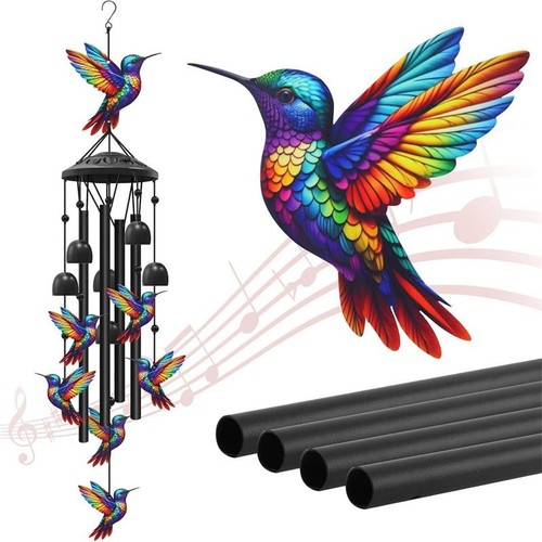 Large hummingbird wind chimes - wind,