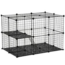 PawHut Pet Playpen DIY Small Animal Cage for Kitten Bunny Chinchilla Pet Mink