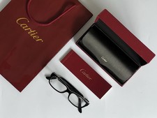 Black and Gold Cartier Glasses Frame , With Case, Box and Gift bag.
