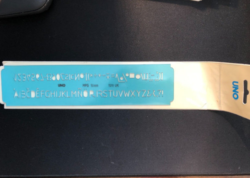 Vintage rotring stencil - stencil, in