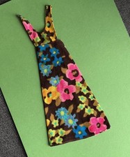 🧡 Vintage 1970s Bradgate Silky, Mary Quant Daisy Doll Size DRESS - VGC