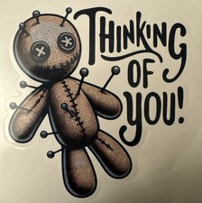 VOODOO DOLL STICKER THINKING