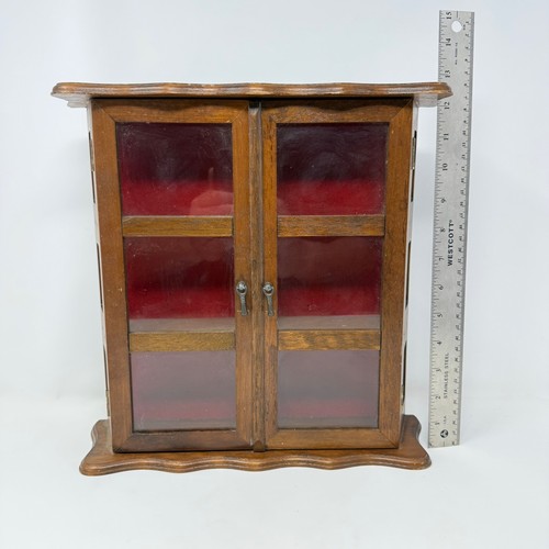 Vintage wood curio display - vintage,