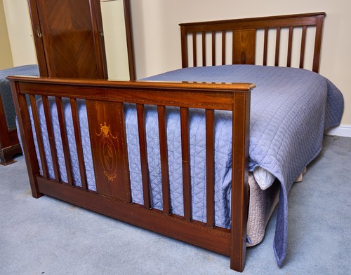 Antique mahogany inlaid - mahogany,