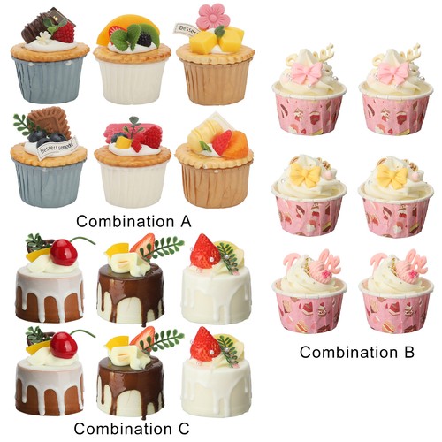 6pcs artificial cake fake - artificial,
