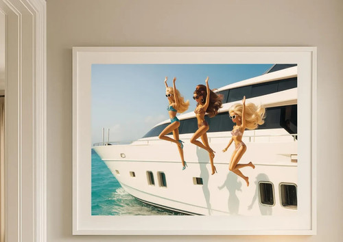 Luxury yacht art print slim - luxury,