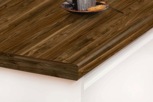 Dark walnut laminate worktops - walnut,