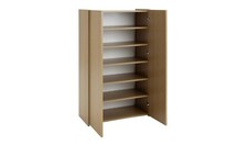 Seville 2 Door Shoe Storage Cabinet - Oak