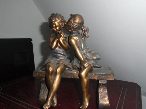 Bronze effect two children - two,