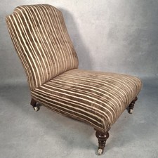 Victorian walnut nursing chair - victorian,