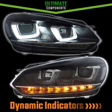 VW Golf MK6 2009-2013 LED DRL Headlights Sequential Indicators Xenon look Style