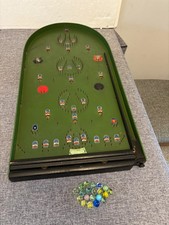 VINTAGE CORINTHIAN IMPERIAL MODEL 1 BAGATELLE GAME WORKING WITH 20 OLD MARBLES