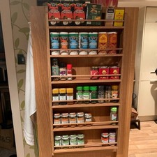 Solid Oak Spice Rack 5 Shelf