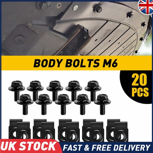 20pcs body bolts nut clips - 20pcs, &