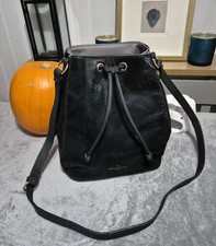 Paul's Boutique London snakeskin effect medium Bucket Bag drawstring bag