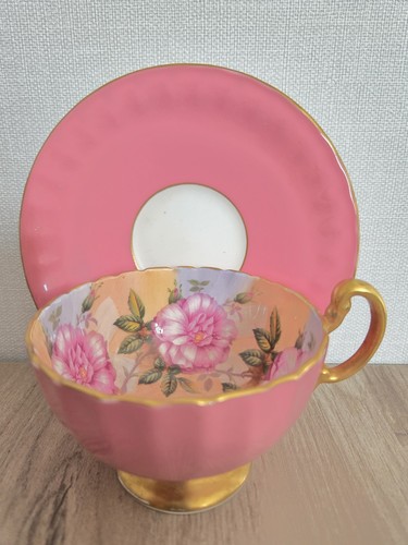 Vintage aynsley pink - vintage, gold