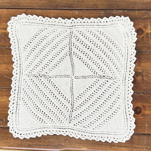 Knitted lace doily - lace, off
