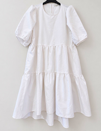 Vera lucy white tiered puff - vera,