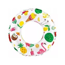 Pool Ring Inflatable Donut Rubber Ring Float Lilo Kids Toys Dohnut - Tropical