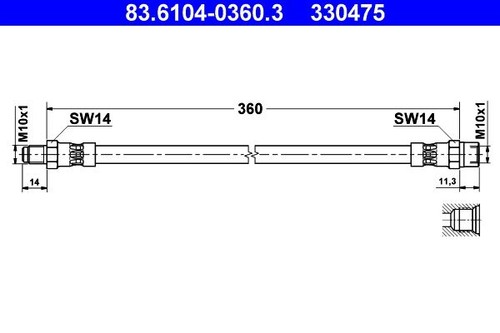 Brake hose for bmw - hose,