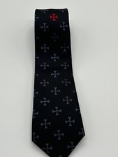 Lodge Gift Masonic Knights Templar Tie Masonic Regalia Templar Cross Neck tie