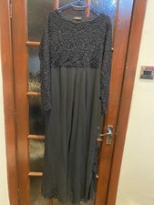 Elegant Black Chiffon Crochet