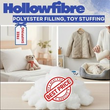 Hollowfibre Polyester Filling for Pillows, Cushion Teddy Bear Toys Wadding Craft