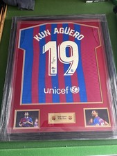 Sergio Aguero Signed Barcelona