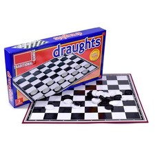 NEW TRADITIONAL DRAUGHTS BOARD GAME FAMILY FUN KIDS SET CLASSIC CHESS TRAVEL