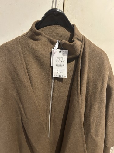 Zara women cape coat - coat, camel