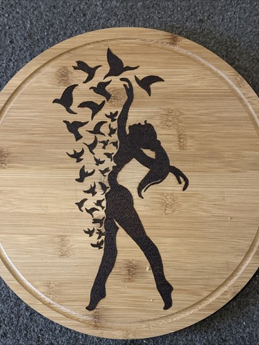 Hand burnt pyrography board - hand,