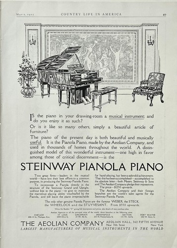 1912 aeolian ny - ad, co