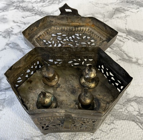 Metal snuff box - metal, floral